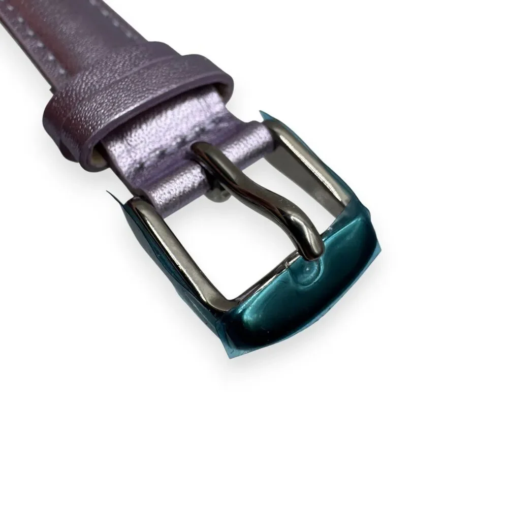 Lavender Metallic Foil 12mm Leather Watch Strap Fits Michele Quick Release NWOT